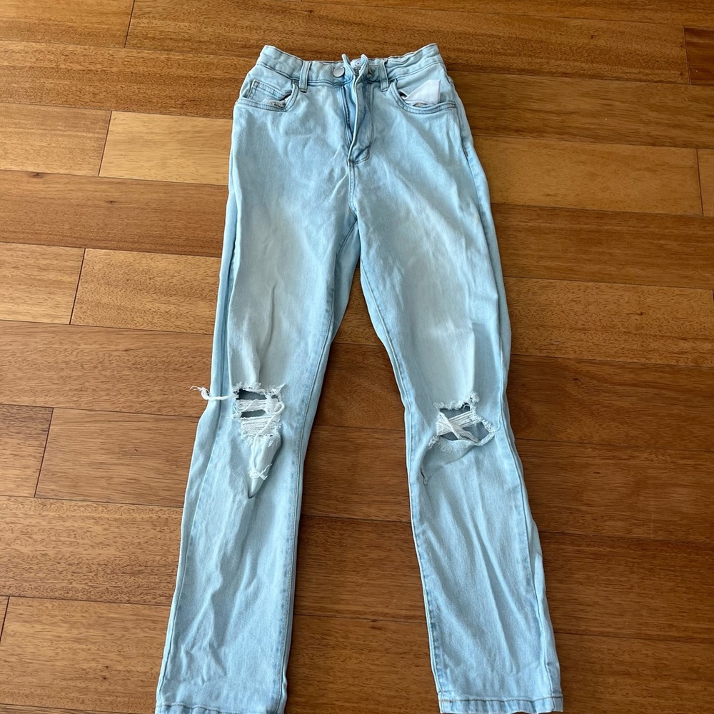 Cotton On Light Blue Stretch Mom Jeans